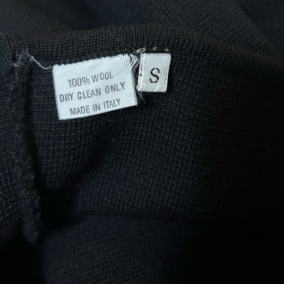 Anne Klein 100% Wool Skirt Made In Italy Black - Picture 2 of 3